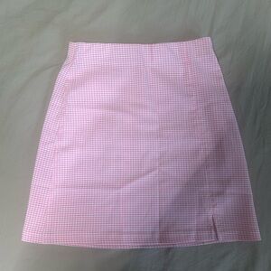 Pink TopShop Gingham Skirt